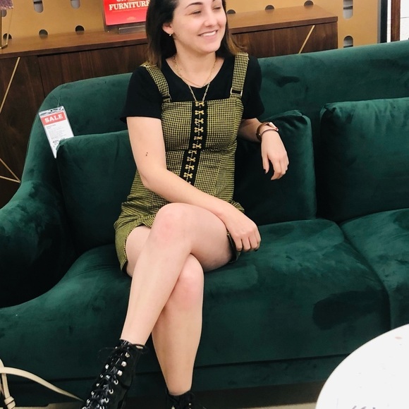 Green checkered mini dress - Picture 4 of 4